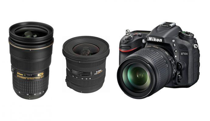An image of a Nikon D7100 and two more lenses