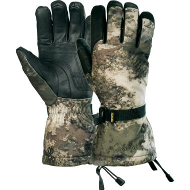 New Cabela's Black Leather Palm Mesh Back Shooting Hunting Gloves  Size L 