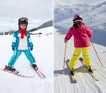 family ski trip lessons