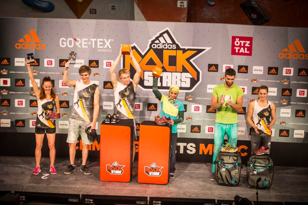 Unsere glücklichen GORE-TEX Be a Rockstar Finalisten bei der Siegerehrung. Pic: E. Holzknecht