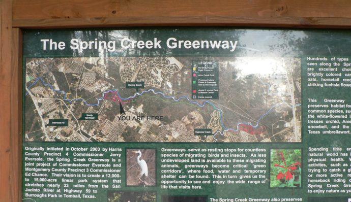 spring creek greenway hiking trails near houston