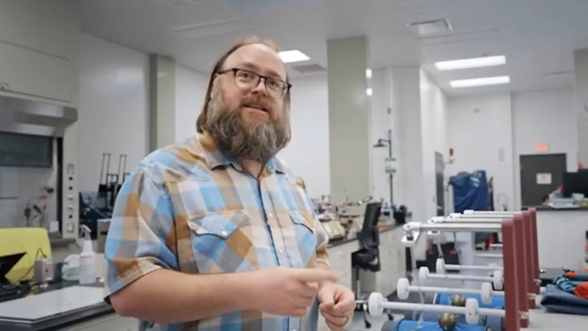 Kenny Raughley in the Gore labs