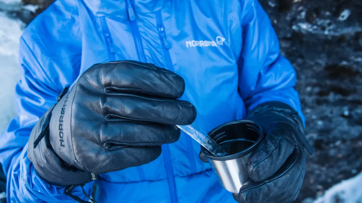 Close of Norrona/GORE-TEX Gloves