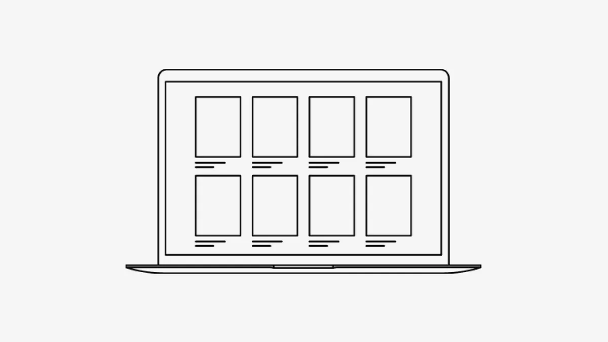 Illustration of GORE-TEX Jacket selection on a laptop screen
