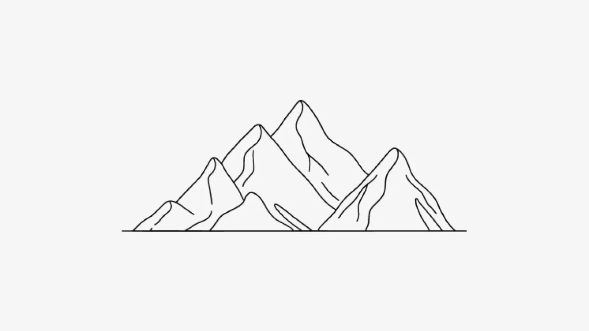 Illustration of a mountain range