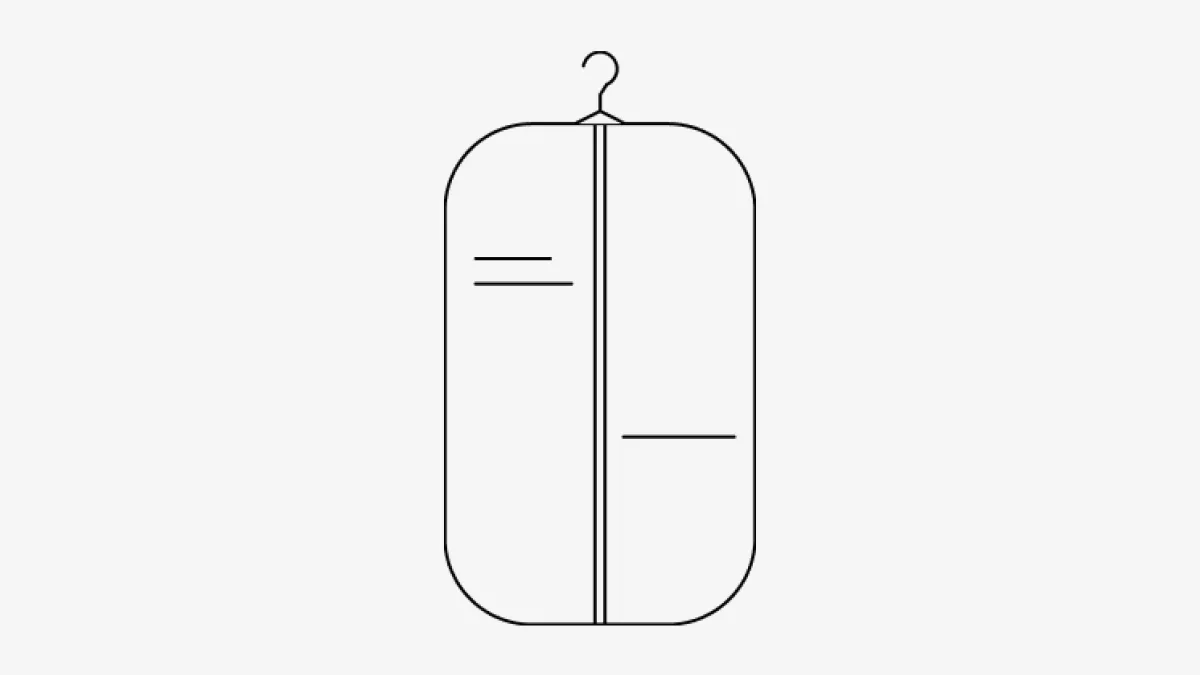Illustration of a garment bag